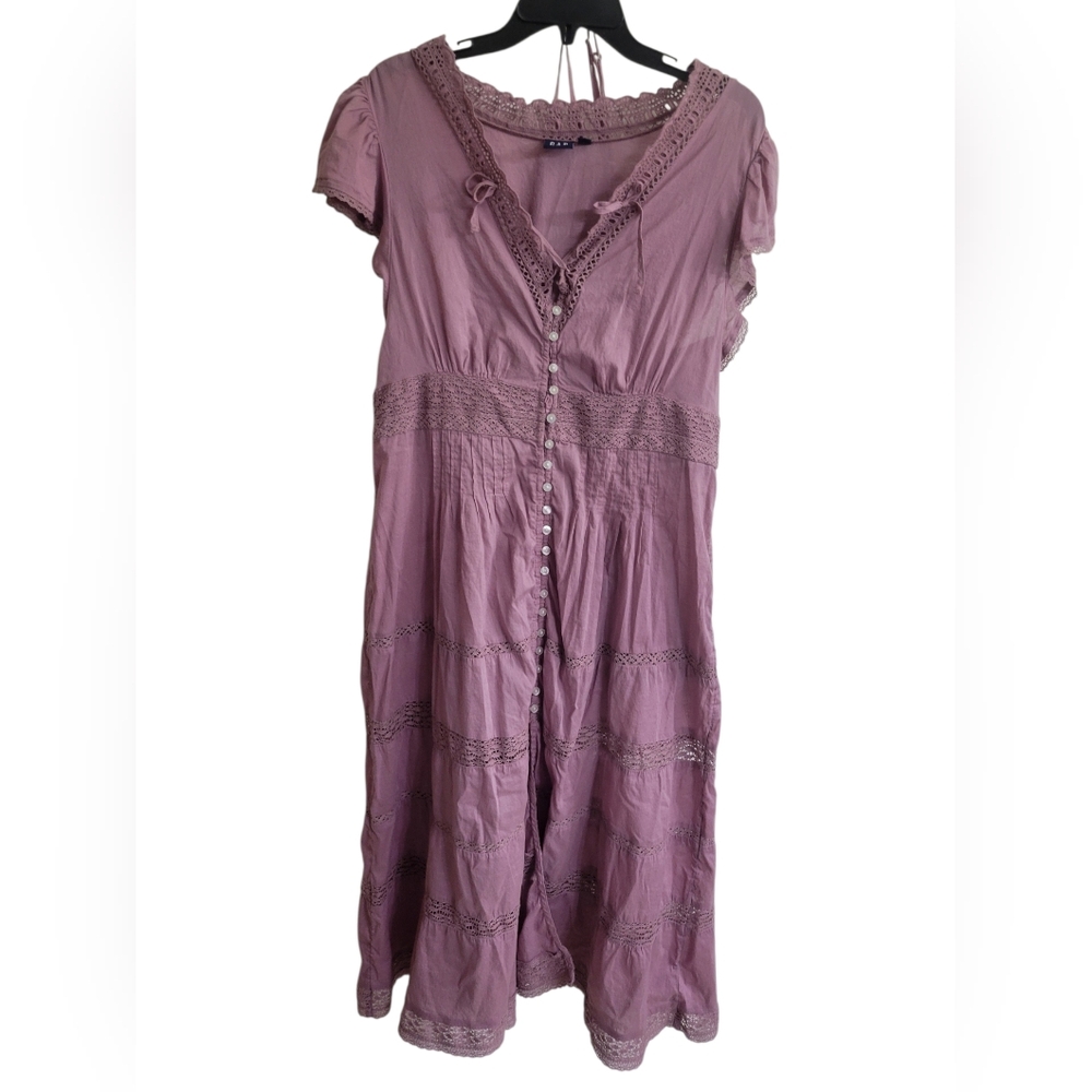 GAP Dusty Pink Lace-Trim Top
